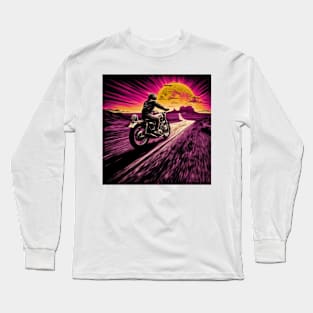 Purple Haze Sunset Rider Long Sleeve T-Shirt